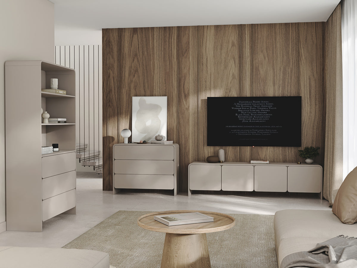 Meuble TV quatre portes Lummo 207 cm cachemire