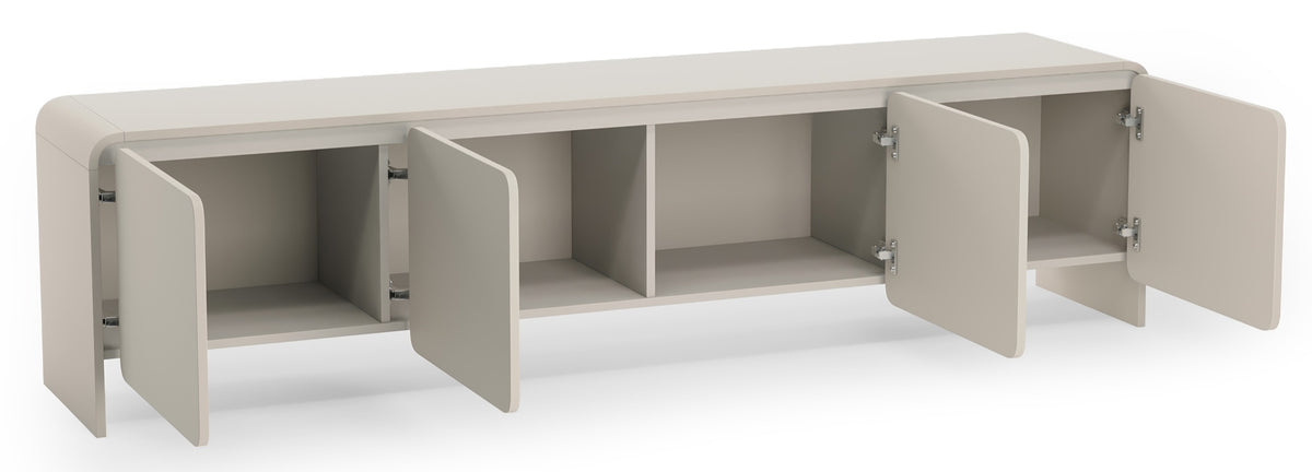 Meuble TV quatre portes Lummo 207 cm cachemire
