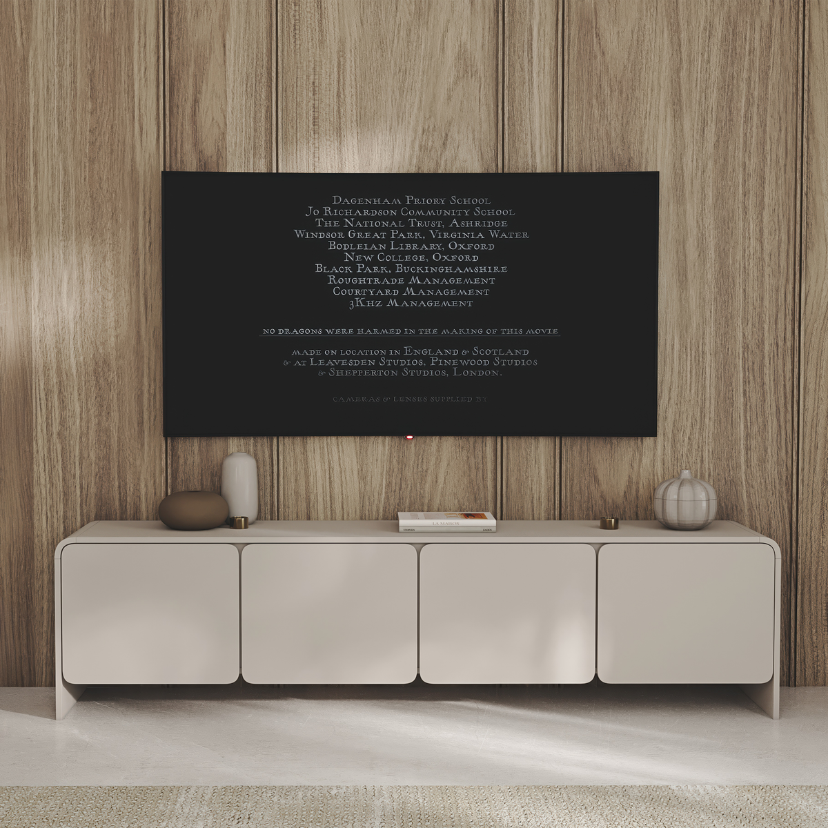 Meuble TV quatre portes Lummo 207 cm cachemire