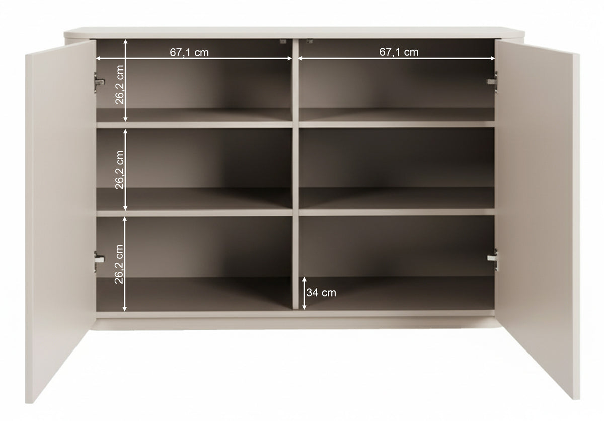 Commode 2 portes Luvio 140 cm cachemire