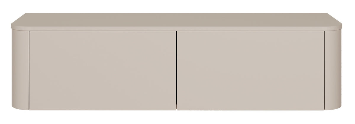 Meuble TV Luvio suspendu et sur pied 140 cm cachemire