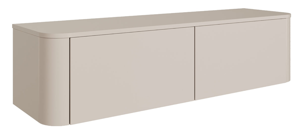 Meuble TV Luvio suspendu et sur pied 140 cm cachemire