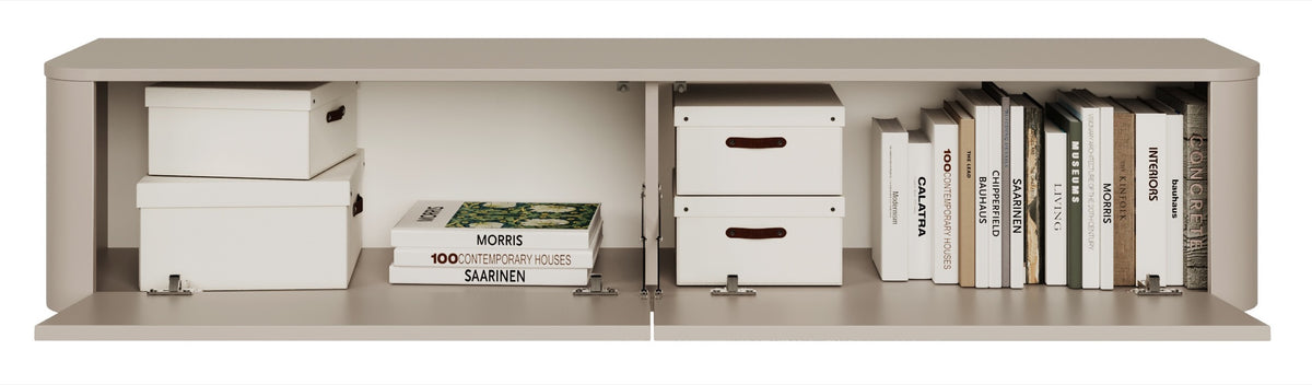 Meuble TV Luvio suspendu et sur pied 175 cm cachemire