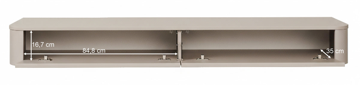 Hängender TV-Schrank Luvio Slim 175 cm Kaschmir