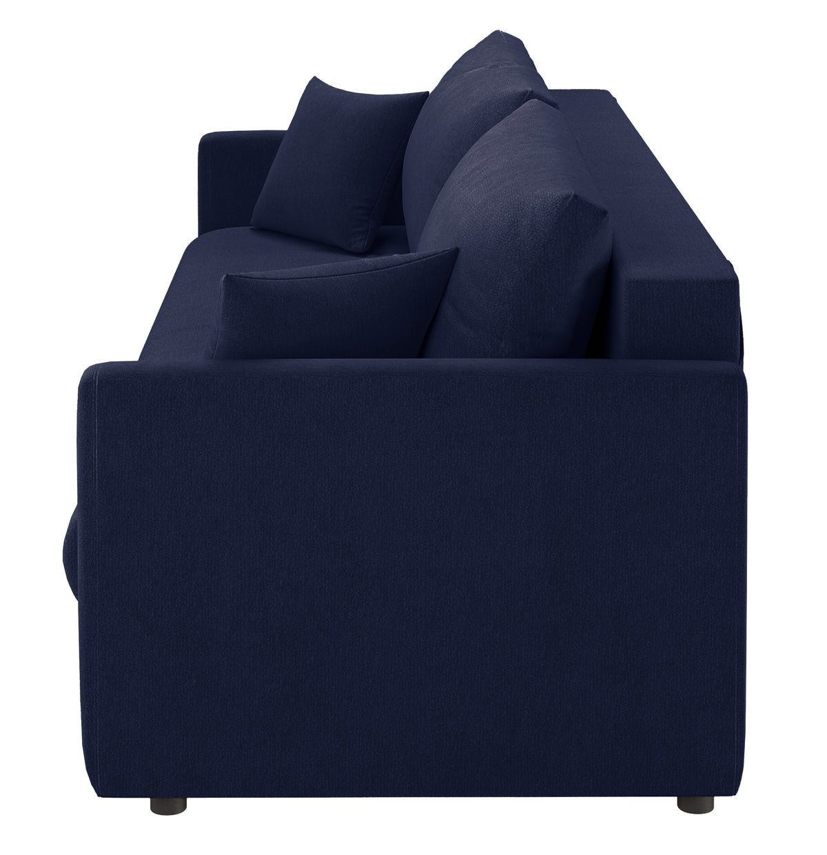Canapé-lit 3 places Lorro avec rangement en chenille bleu marine