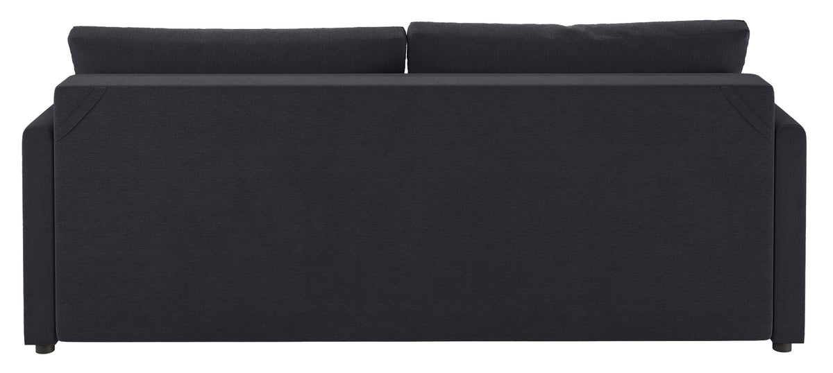 Dreisitziges ausklappbares Sofa Lorro mit Stauraum, Graphit Chenille