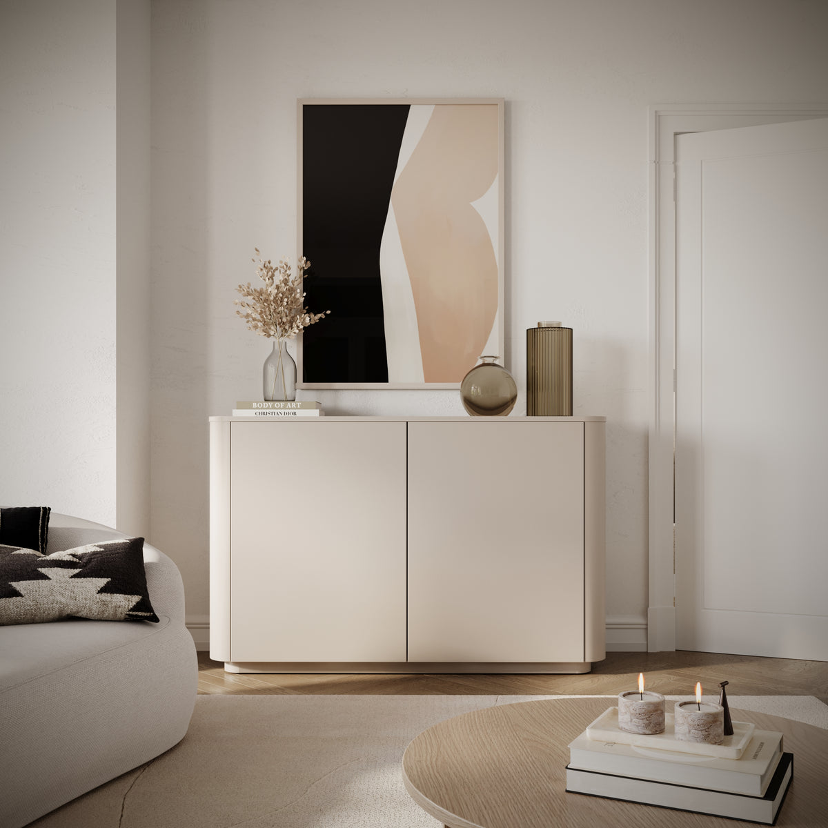 Commode 2 portes Luvio 140 cm cachemire