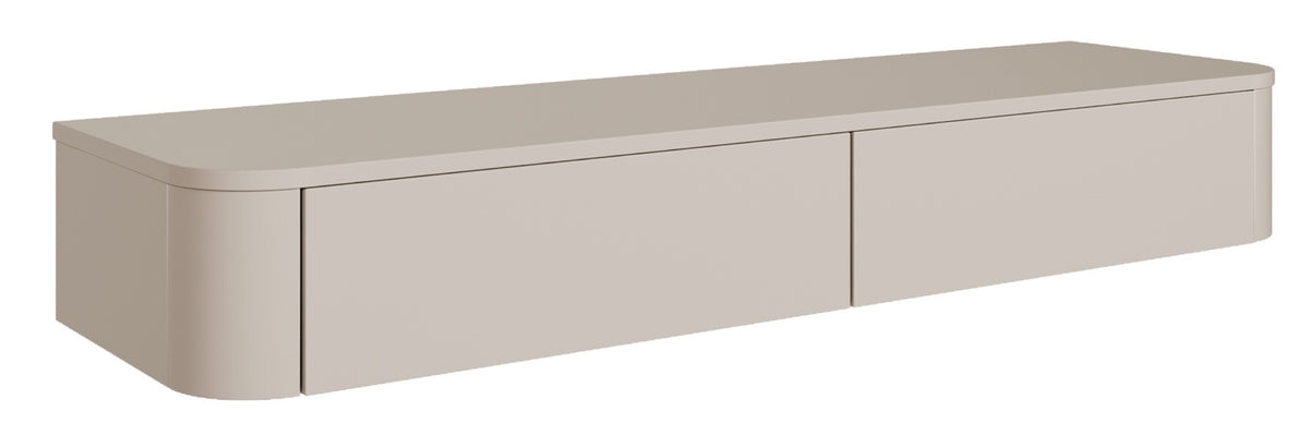 Meuble TV suspendu Luvio Slim 140 cm cachemire