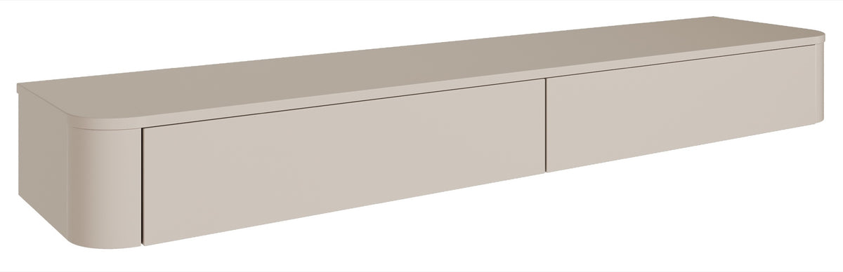 Meuble TV suspendu Luvio Slim 175 cm cachemire