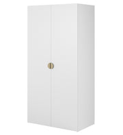 Armoire deux portes Moonir avec tringle 100 cm Blanche