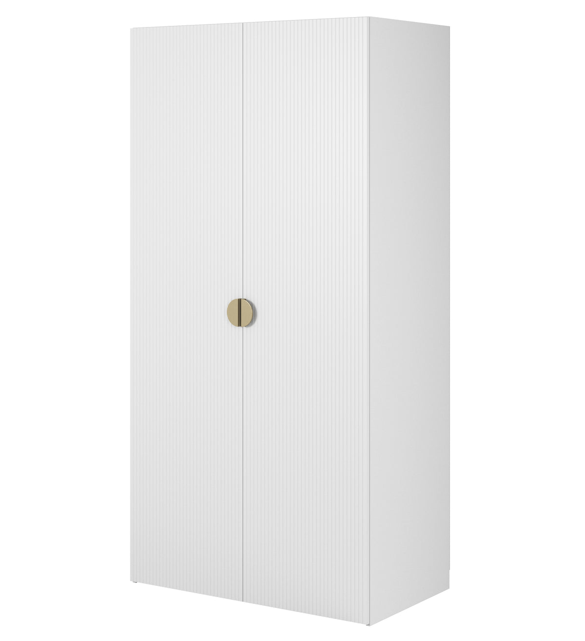 Armoire deux portes Moonir avec tringle 100 cm Blanche