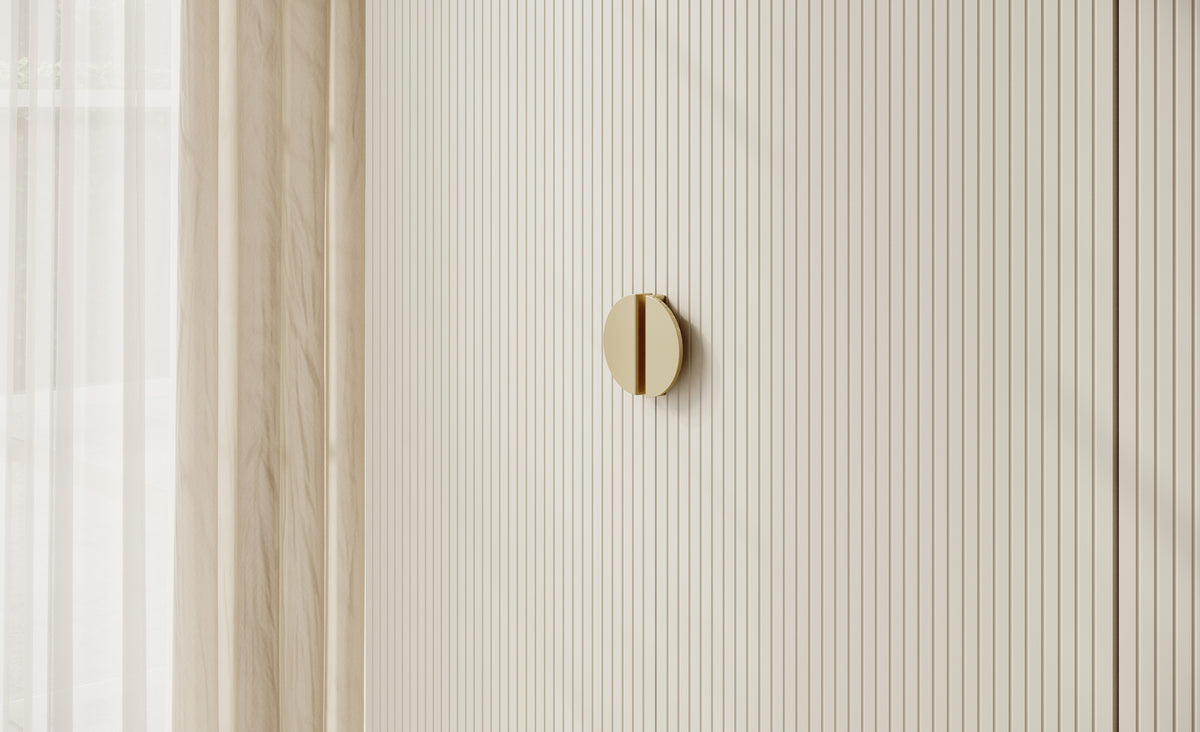Armoire quatre portes Moonir avec deux tringles, étagères 200 cm Gris beige