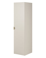 Armoire une porte Moonir avec étagères 50 cm Gris beige