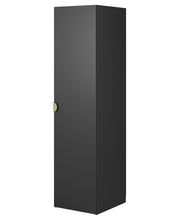 Einzeltüriger Moonir-Schrank mit 50 cm Kleiderstange, schwarz