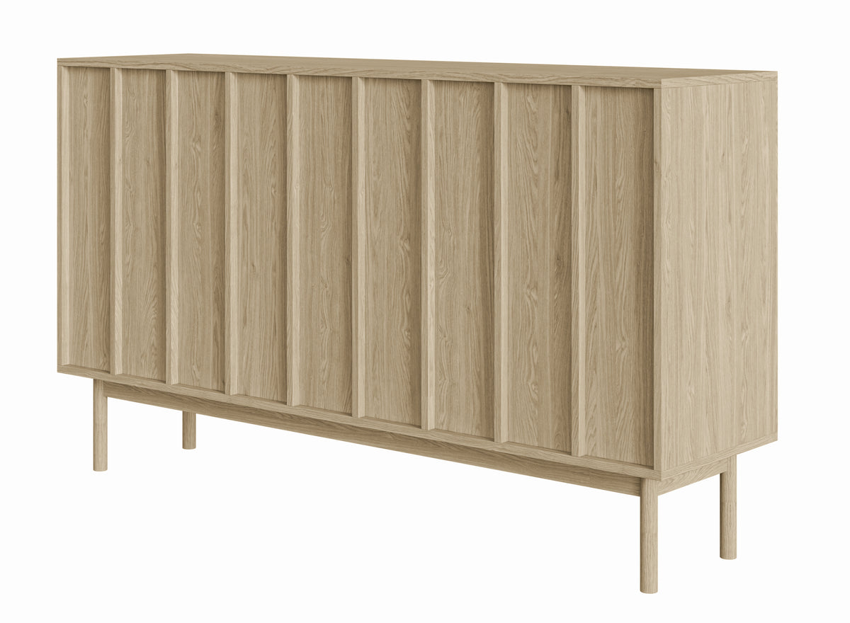 Drehtür-Kommode Neksto 150 cm geölte Eiche