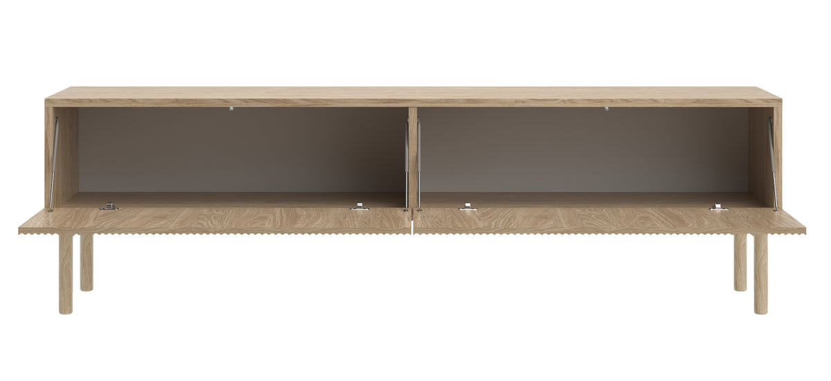 Meuble TV Nolie 175 cm sur pieds Chêne huilé