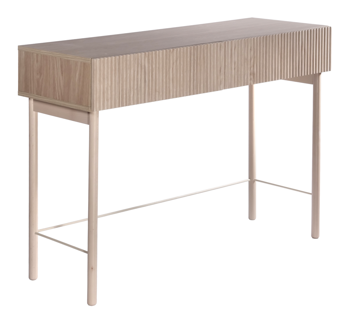 Coiffeuse Nolie avec tiroirs et pieds 110 cm Chêne huilé