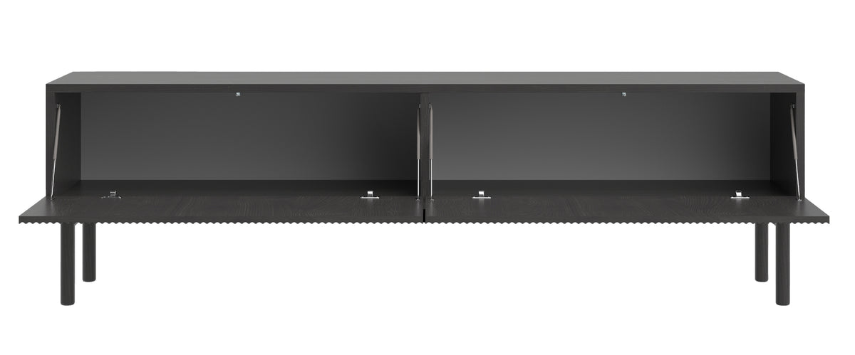 Meuble TV Nolie 175 cm debout Frêne Portland Noir