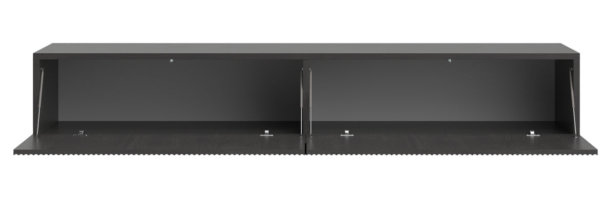 Meuble TV Nolie 175 cm suspendu Frêne Portland Noir