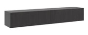 Meuble TV Nolie 175 cm suspendu Frêne Portland Noir