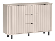 Commode 2 portes Novado avec 3 tiroirs 137 cm cachemire