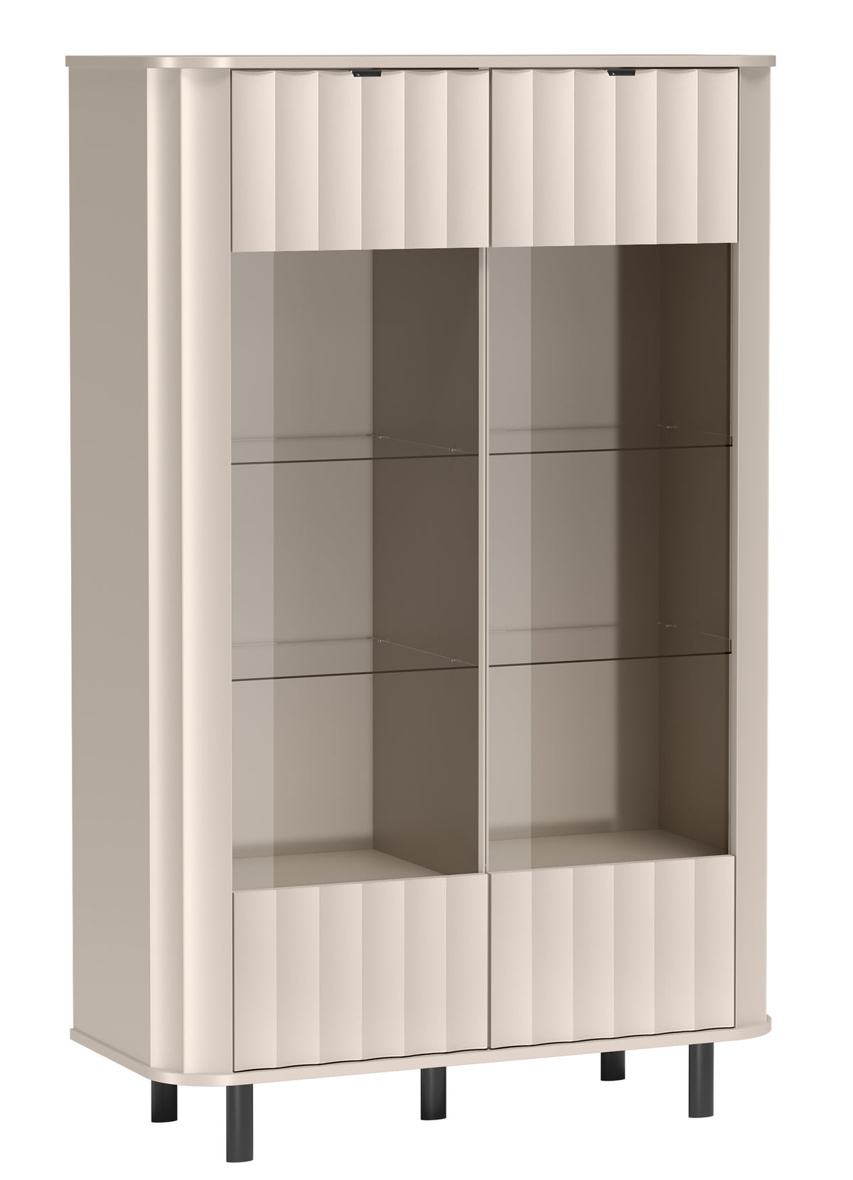 Vitrine basse Novado 2 portes 98 cm cachemire