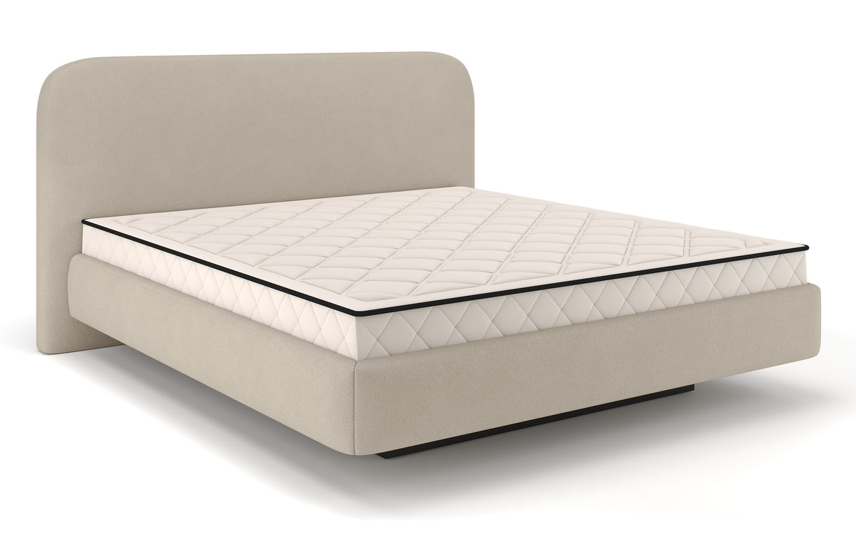 Polsterbett 160x200 cm Nellado mit Stauraum, beige Chenille