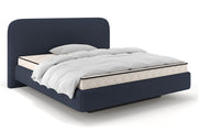 Polsterbett 120x200 cm Nellado mit Stauraum Denim Chenille