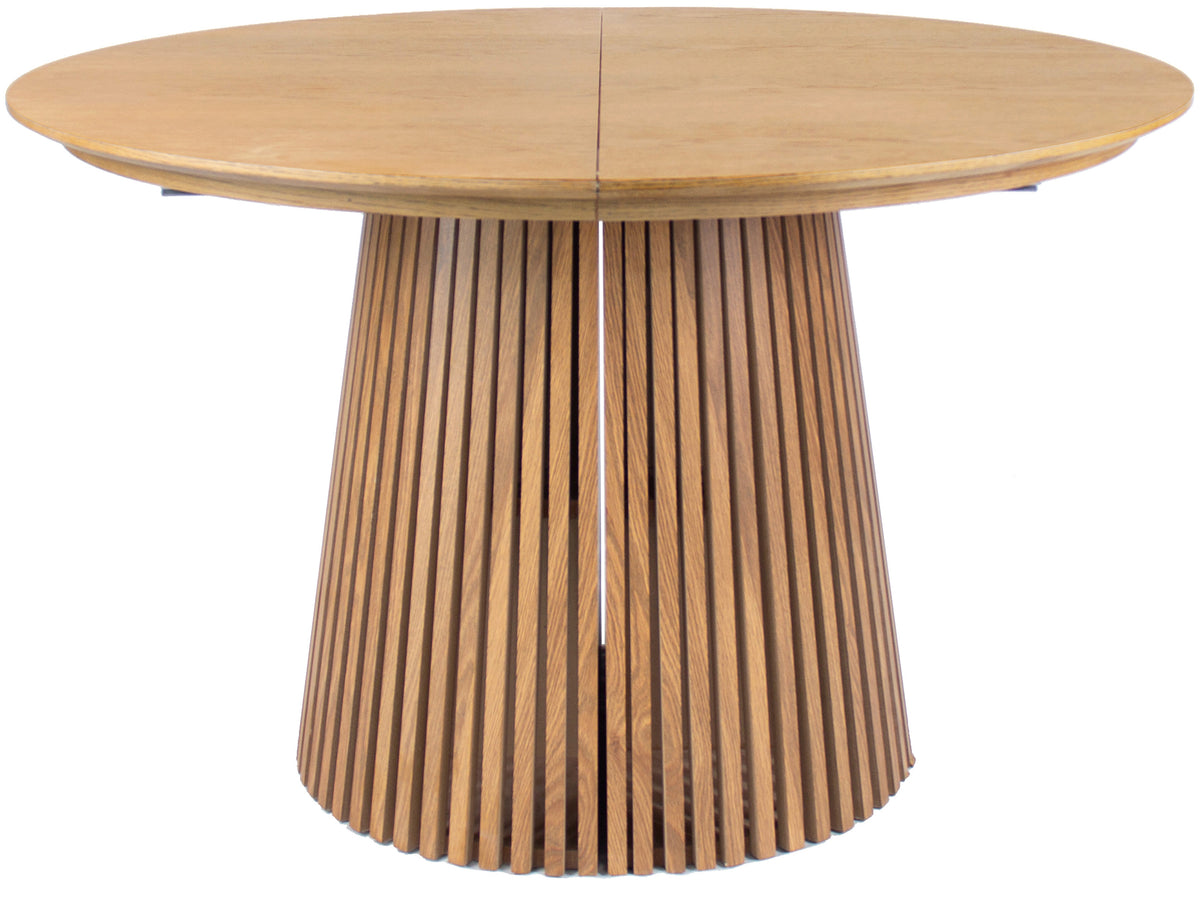 Table extensible Formisty 120-200x120 cm lames chêne naturel