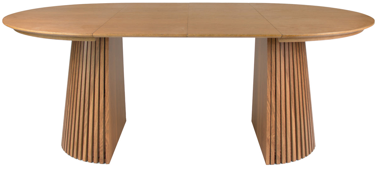 Table extensible Formisty 120-200x120 cm lames chêne naturel