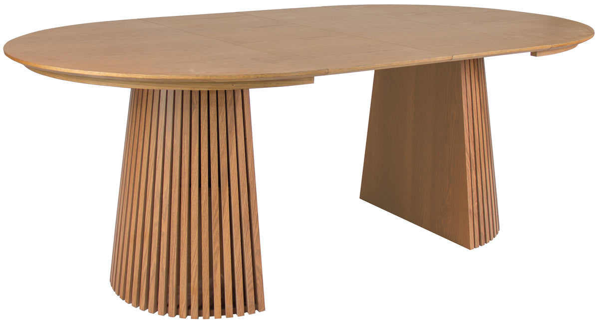 Table extensible Formisty 120-200x120 cm lames chêne naturel