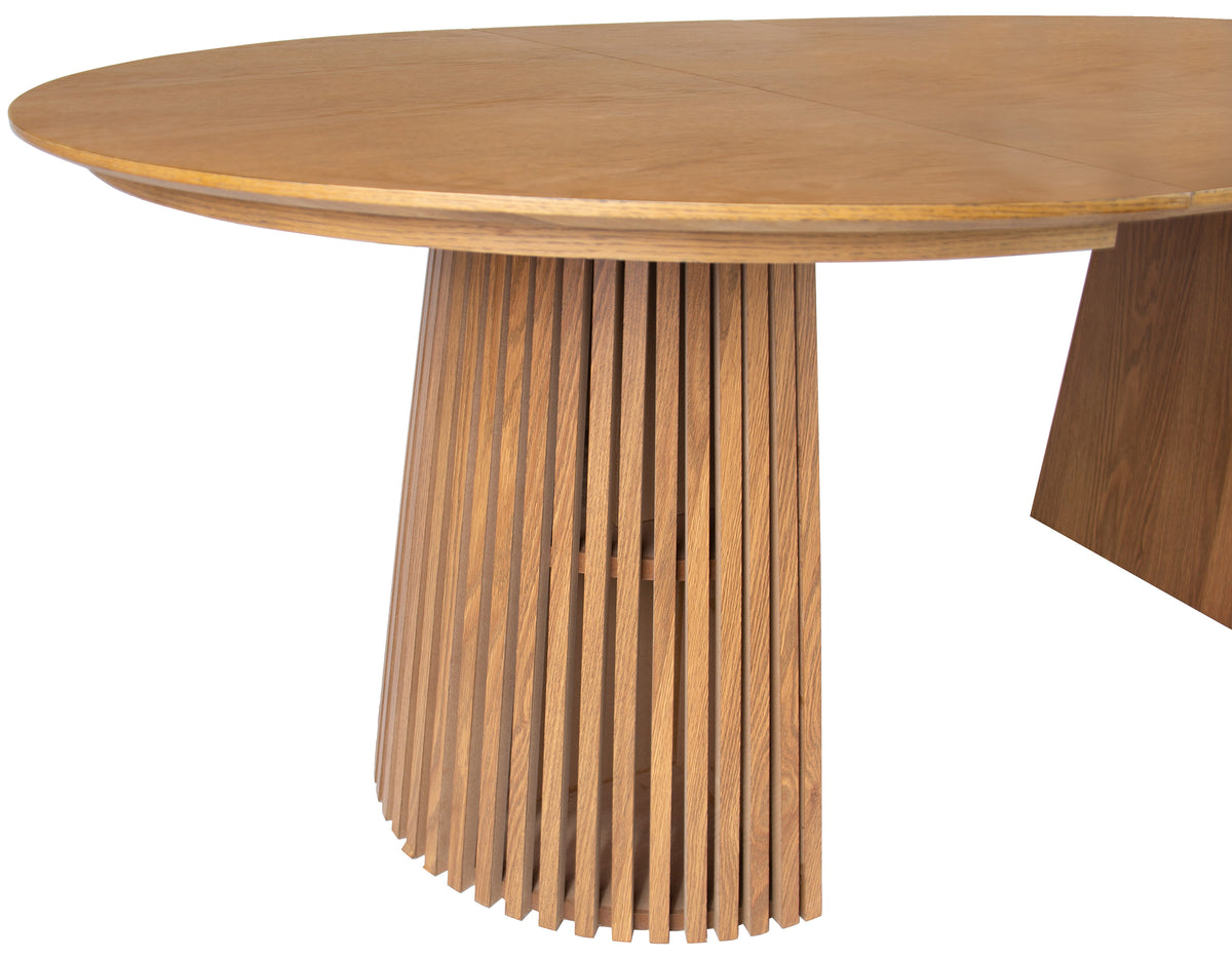 Table extensible Formisty 120-200x120 cm lames chêne naturel