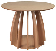 Table ronde de salle à manger Diciffy 100 cm chêne naturel placage