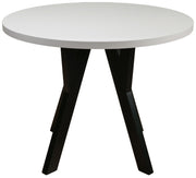 Table extensible de salle à manger Osenness 100-180x100 cm cachemire avec pieds noirs
