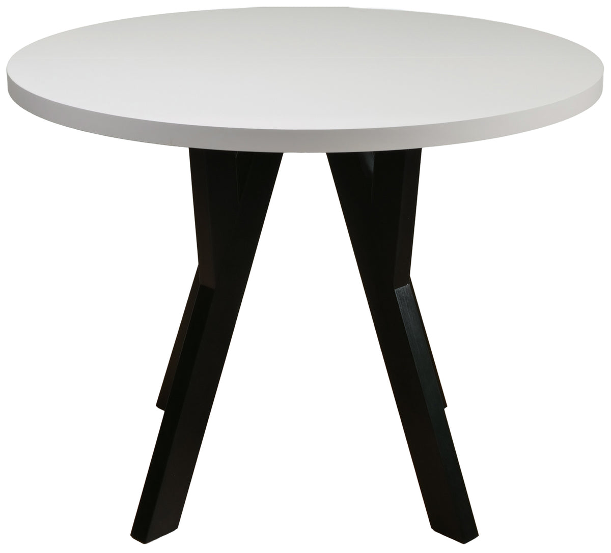 Ausziehbarer Esstisch Osenness 100-180x100 cm Kaschmir mit schwarzen Beinen