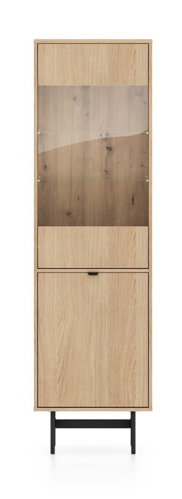 Vitrine 1 porte Heggers 54 cm chêne Mavelie