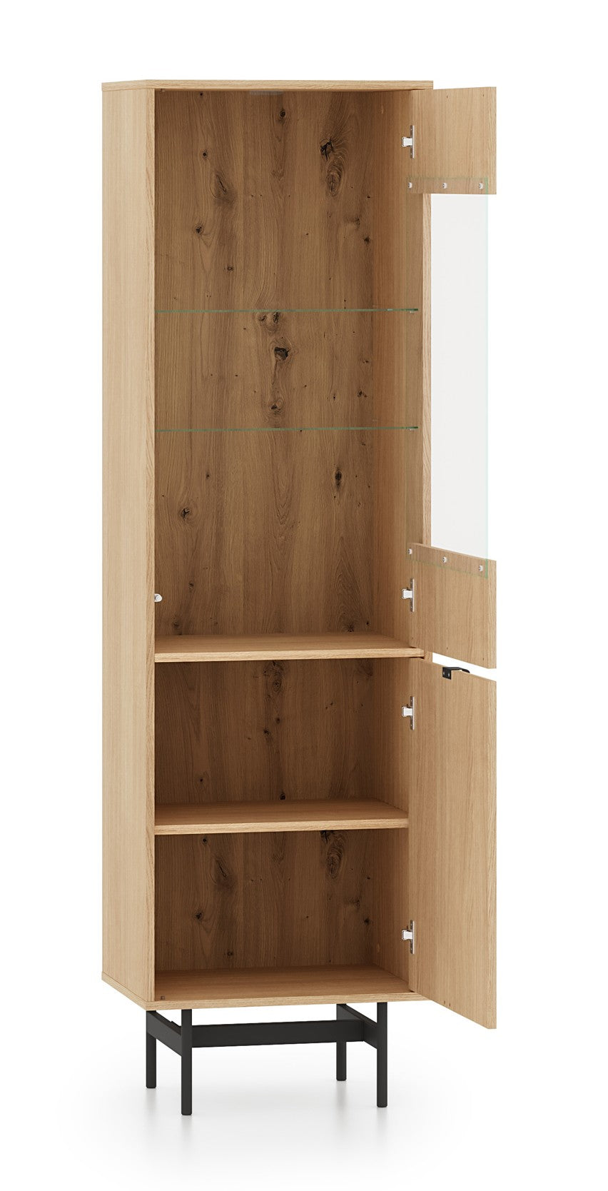 Vitrine 1 porte Heggers 54 cm chêne Mavelie