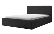Polsterbett 140x200 cm Farese mit Stauraum und Gasdruckfeder, schwarz Cord