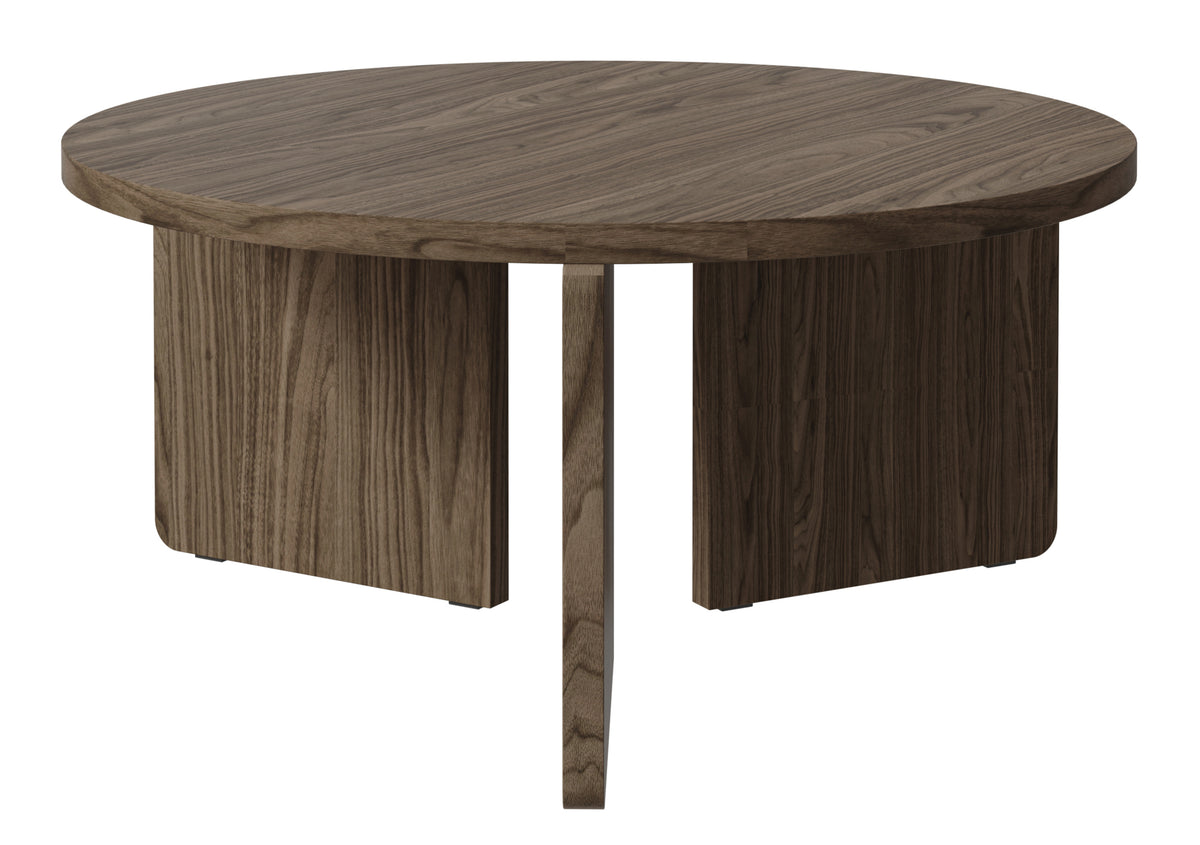 Table basse Preffines ronde 85 cm Noyer Wisconsin