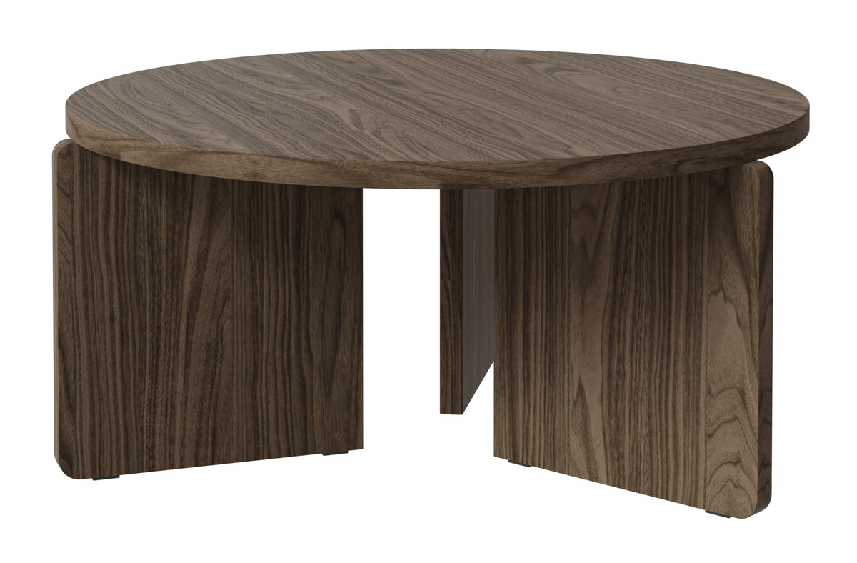 Table basse Preffines ronde 85 cm Noyer Wisconsin