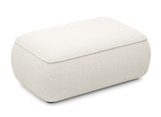 Ovo Hocker in cremigem Bouclé