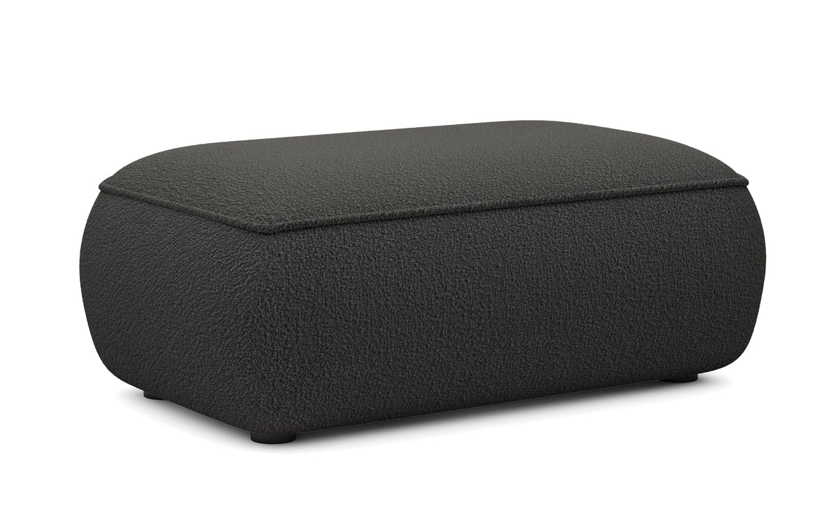 Pouf Ovo boucle gris foncé
