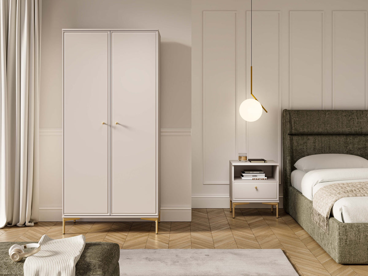 Armoire deux portes Sandro 89 cm cachemire