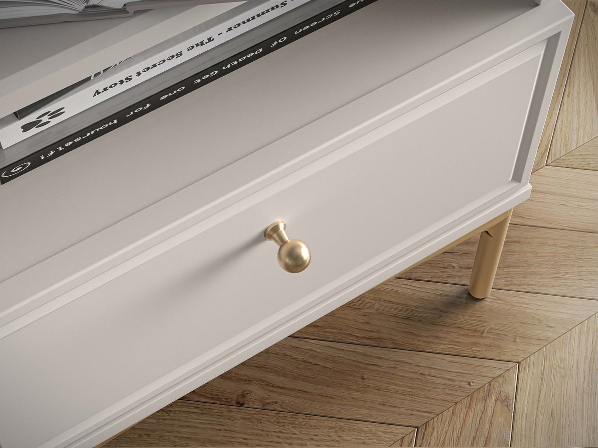Table de chevet Sandro avec tiroir et niche 45 cm cachemire