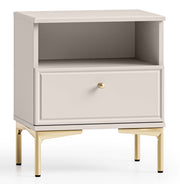 Table de chevet Sandro avec tiroir et niche 45 cm cachemire