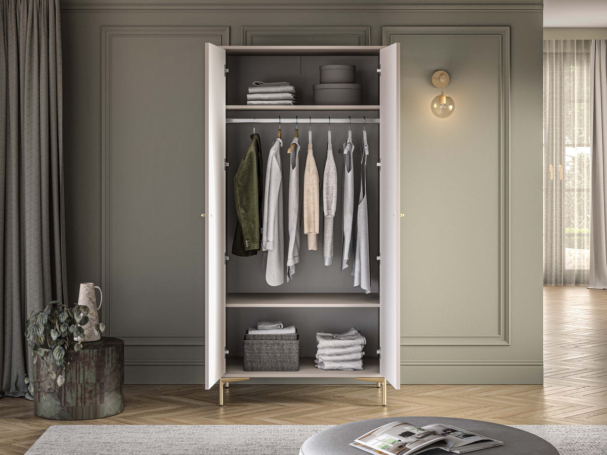 Armoire deux portes Sandro 89 cm cachemire