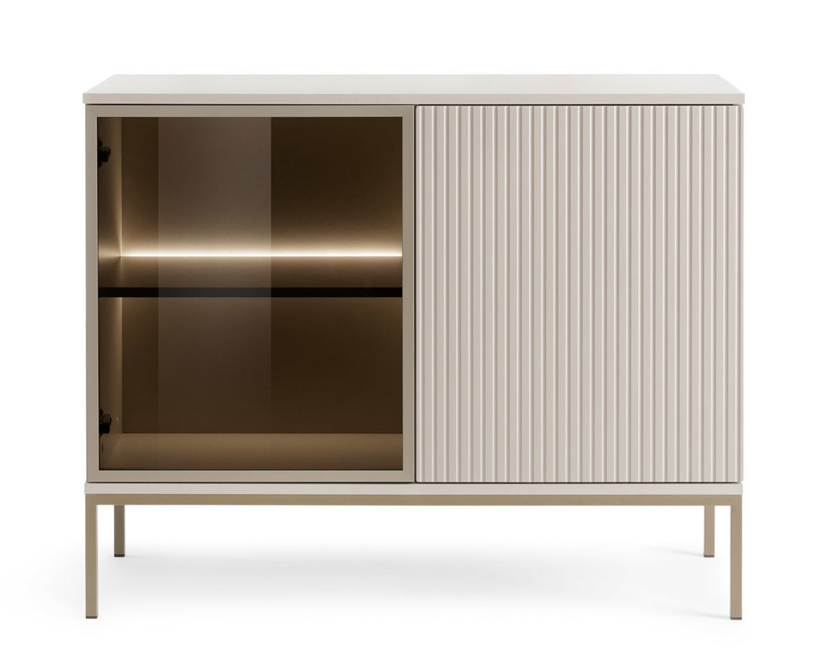 Commode Tosena 2 portes avec éclairage LED 104 cm Kashmire