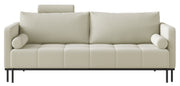 Canapé convertible 3 places Skilia beige clair en maille facile à nettoyer