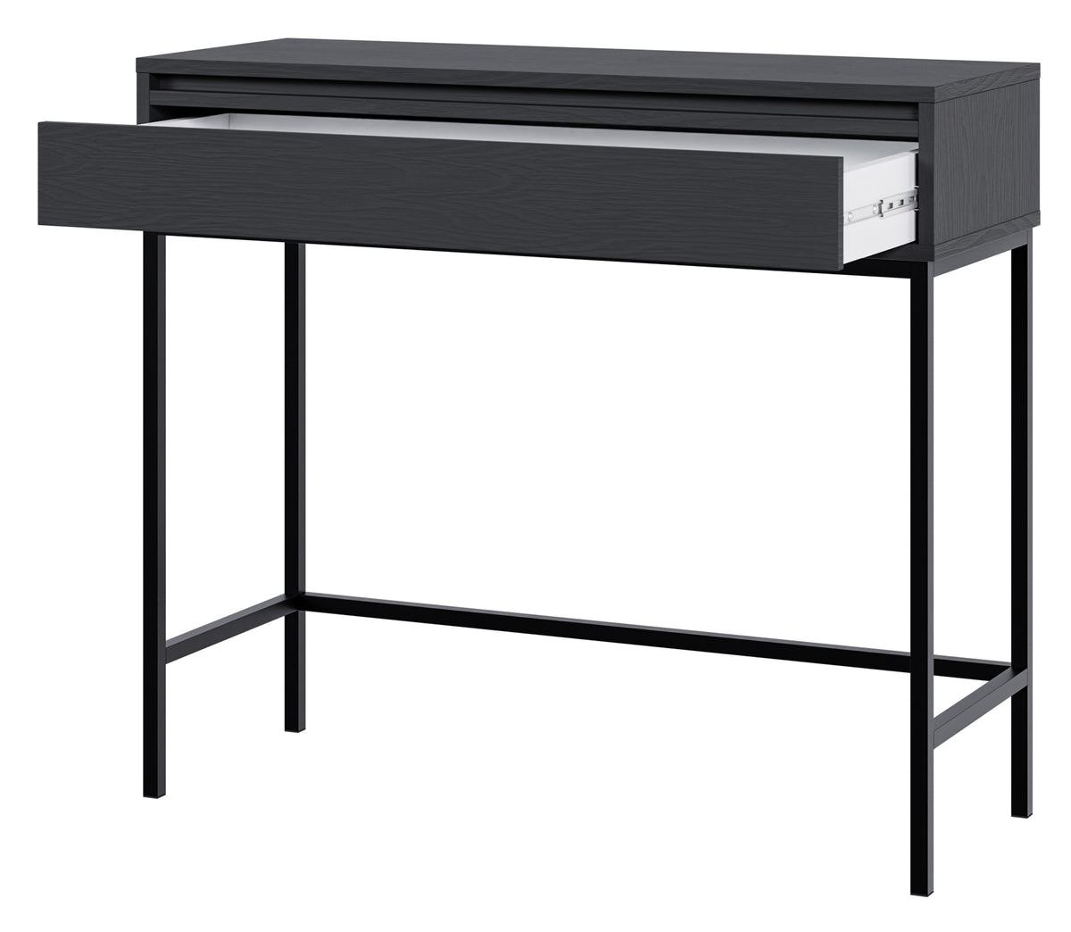 Evo-Konsole mit Schublade und Gestell 90 cm Schwarz
