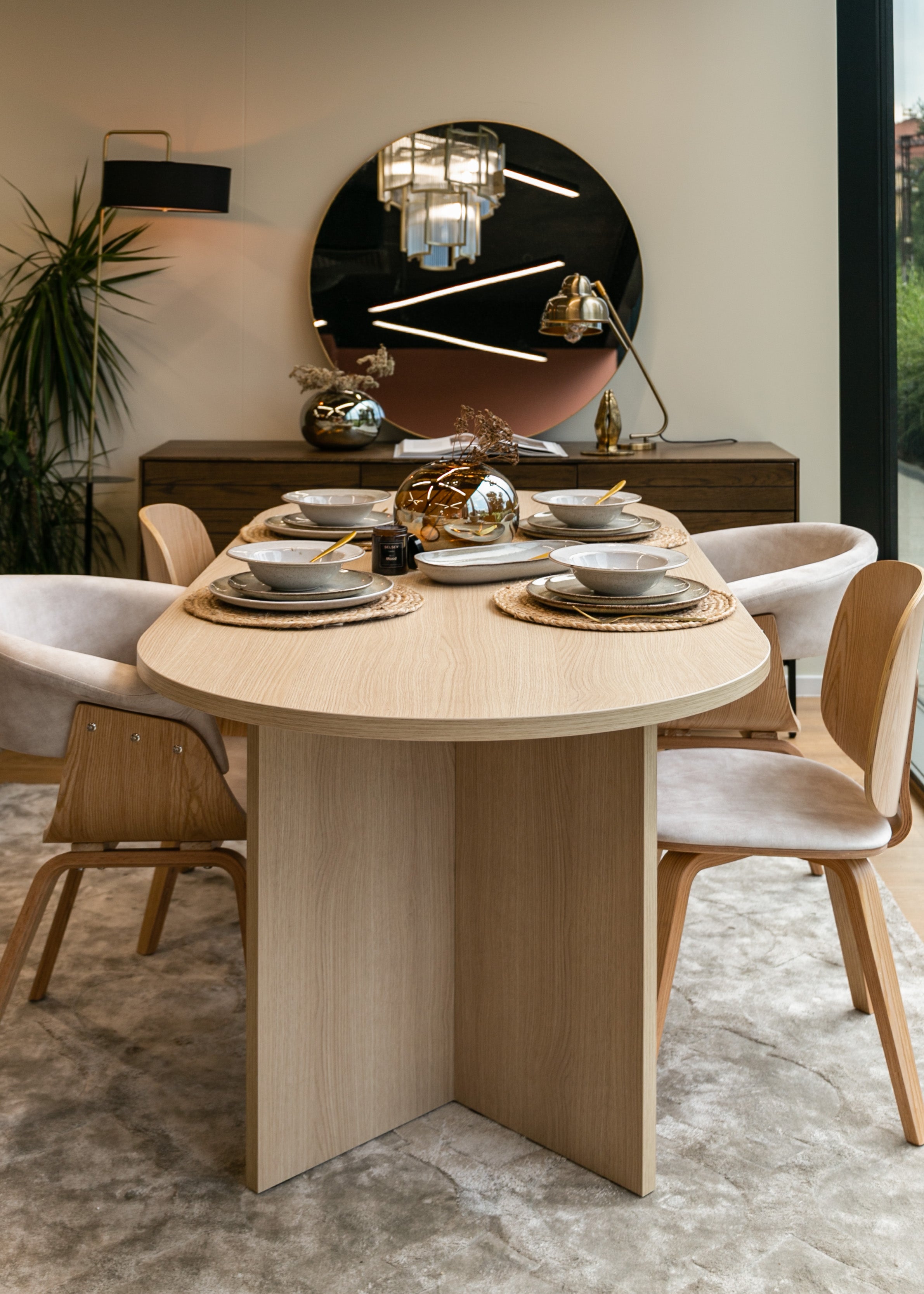 Esstisch Ovo oval 204 cm Lindberg Eiche